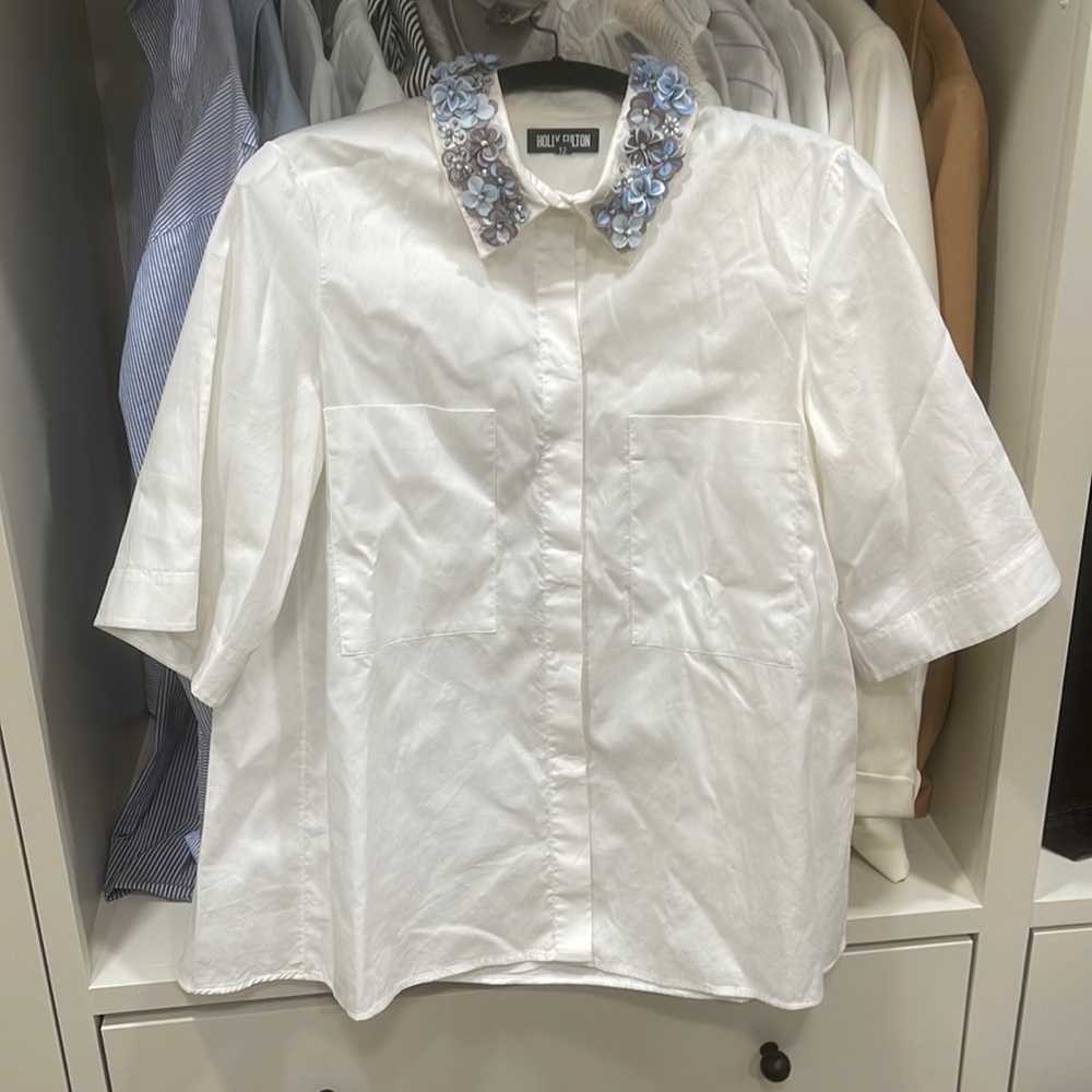Sequined collar holly Fulton shirt